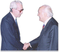 Pino with President Scalfaro